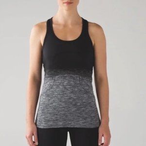 Lululemon Swiftly Tech Racerback Black White Ombre Size 6